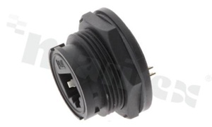 Gniazdo RJ45; żeńskie; ekranowane; klasa 5E; połączenie zatrzaskowe; IP67