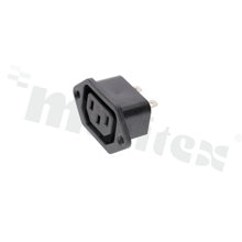 Złącze zasilające AC; męskie; proste; na panel-śruba; konektory 4.8x0.8mm; 15A/250VAC