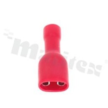 Flat connector; female; 6.3mm; 0.8mm; for wire AWG22-16(0.5-1.5mm2 wire); brass; unisolated