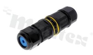 Łącznik kablowy SC-L-UL11-02-BL; 2 wejścia; 2 piny; średnica kabla 4;5-6;5mm; IPX8