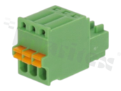 Pluggable terminal block; 3.50mm pitch; 7-ways; female; for wire 1.50mm2 (28-16AWG); wire insertion direction same as plug-in direction; p.bronze contacts; spring clamp; brass cage; UL 300/8A TUV 250/12A