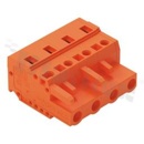Listwa zaciskowa rozłączalna; w rastrze 7.62mm; 4-torowa; żeńska; na przewód 0.08-2.50mm2 (28-12 AWG); pomarańczowa; 600V/15A