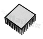 Radiator; wytłaczany; BGA; 23.0x23.0x18.0mm; czarny; anodowane aluminium; RoHS.