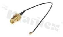 Antenna connecting cable; RG1.13; grey; 70mm cable length; IPX (U.FL) to reverse SMA RP