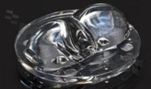 Lens for LED high power; angle: Oval 150 x 63 degrees FWHM; Number of LEDs: 1; Dimensions: round 22mm; Height: 7.3mm; meterial: PMMA; Fastening: tape; pin