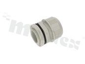 Dławnica kablowa M25; nylonowa; M25x1.5 9-16mm; flat O-ring; z nakrętką; szara