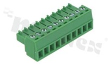 Pluggable terminal block; 3.81mm pitch; 10-ways; female; for wire 1.5mm2 (28-16AWG); wire insertion direction same as plug-in direction; p.bronze contacts; brass cage; UL 300V/8A;