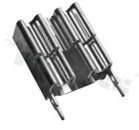 Radiator; TO-220; 11.00x22.00x24.00mm; biały; cynowane aluminium; RoHS.