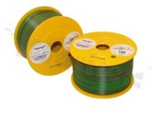 Przewód pojedynczy LGY/H05V-K; z wielodrutową miedzianą żyłą; zielony/czerwony; przekrój 1.50mm2; AWG 16; 500V; -40+105 st.C; 100m.