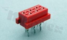 Low profile PCB connector; pitch 1.27mm; 4-contacts; THT; female; top entry