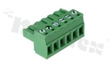 Pluggable terminal block; 5.00mm pitch; 6-ways; female; for wire 2.50mm2(28-12AWG); wire insertion direction same as plug-in direction; p.bronze contacts; brass cage; UL 300V/15A