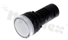 Lampka sygnalizacyjna; 22mm; zacisk śrubowy; plastik; podświetlenie pełne czerwone/zielone LED 36V; IP40.