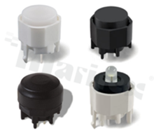 Customized Tact Switch with backlight; SMD or THT; mounting dimensions 10.9x10.85; vertical; operating force 250gf to 1200gf.