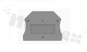 Ścianka końcowa/wewnętrzna; grubość 1,5mm; szara, montaż zatrzaskowy