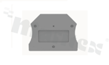 End/internal wall; 1,5mm thick; grey, snap-on mounting