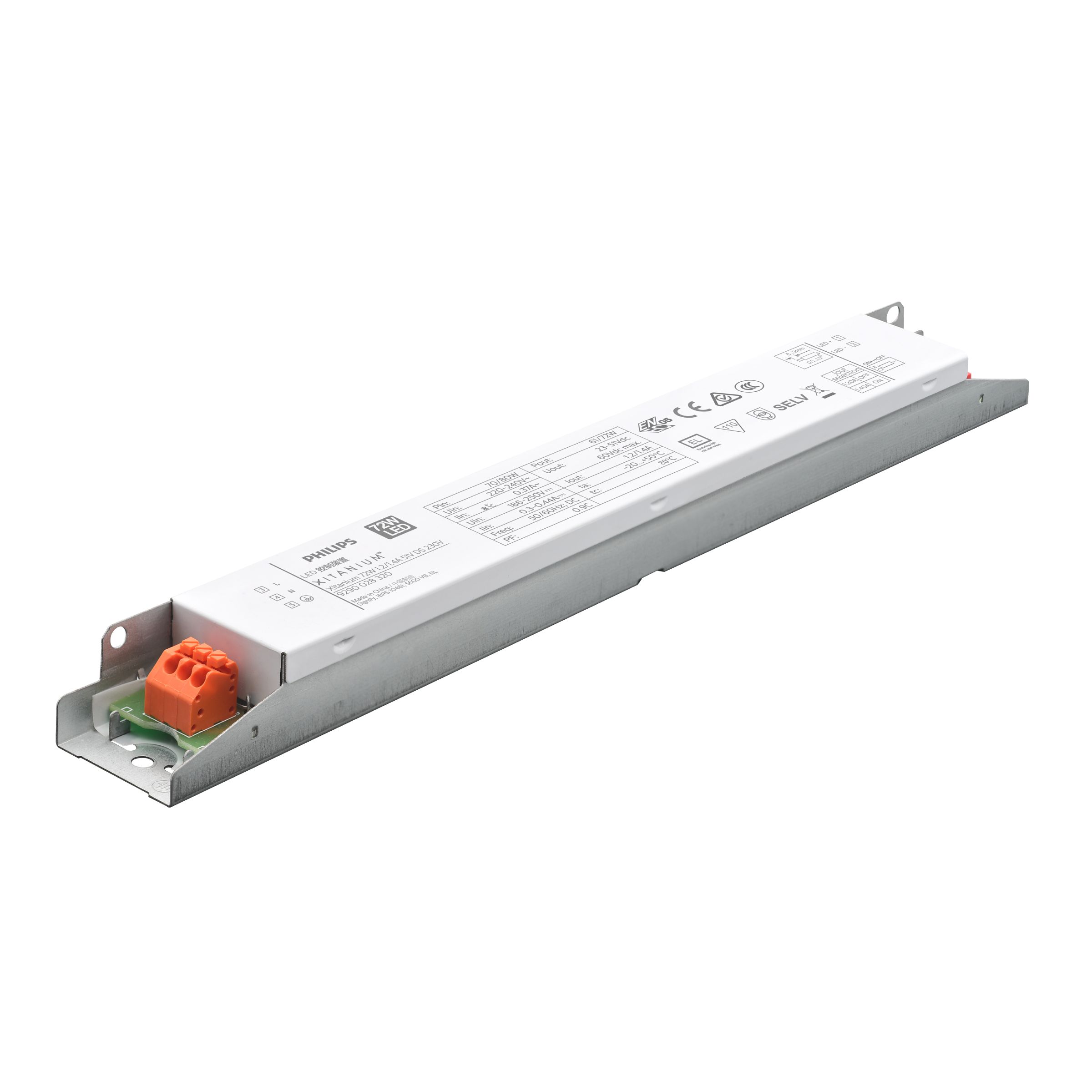 Power supply; LED; DALI; 17.9W; 23-51V; 0.2/0.25/0.3/0.35A; 220-240VAC; IP20