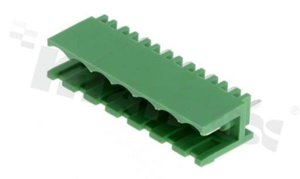 Pluggable terminal block; pitch 5.00mm; 7-ways; male; vertical pin header; open type; UL 300V/8A; TUV:250V/7A