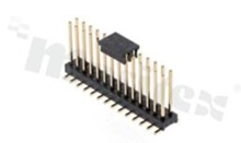 Pin Header; pitch 2.54mm; 2x14 pins; assembly: SMD; male; straight; double row