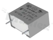 Polyester capacitor; X2; 100nf; 10mm; 20%; 13x6x12mm