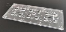 Lens for LED high power; angle: asymmetric; Number of LEDs: 12; Dimensions: 173x71.4mm; Height: 9.08mm; material: PC; Fastening: screw