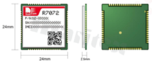 Moduł; LPWA; NB-IoT/2G; FOTA; 3.4-4.2V; LCC; 24x24x2.5mm