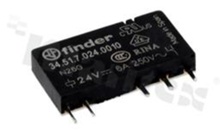 Electromagnetic relay; contact rating current 6A; coil voltage 24VDC; 1 changeover contact (1C); coil power 170mW; 6A/30VDC; 6A/230VAC