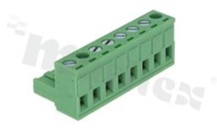 Pluggable terminal block; 5.08mm pitch; 8-ways; female; for wire 2.5mm2 (28-12AWG); wire insertion direction same as plug-in direction; p.bronze contacts; brass cage; UL 300V/15A;