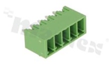 Pluggable terminal block; pitch 3.50mm; 5-ways; male; straight pin header; closed type; UL 300V/8A; TUV:250V/7A