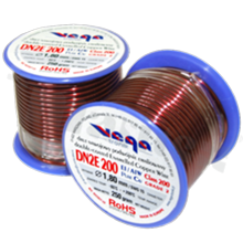 Insulated winding wire; with two layers of enamel insulation; diameter 1.80mm; SWG 15; -65+200 deg.C; 10m; 250g.