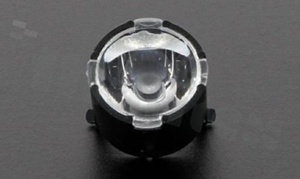Lens for LED high power; angle: 9 to 26 degrees FWHM; Number of LEDs: 1; Dimensions: round 10mm; Height: 6.8mm; meterial: PMMA; PC; Fastening: glue; clips