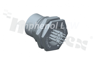 Receptacle M12; A-code; 6 pins; female; straight; 2A; for panel; front side nut; PCB; IP68