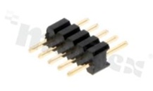 Listwa stykowa do PCB; w rastrze 1,27mm;  1x5 styków; montaż THT; męska; prosta; jednorzędowa 2.6X2.6X7.2