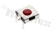 Przełącznik Tact Switch; THT; wymiary korpusu 6.0x6.0; h=2.5mm; pionowy; o sile nacisku 180gf; przycisk okrągły