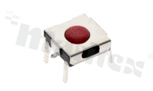 Przełącznik Tact Switch; THT; wymiary korpusu 6.0x6.0; h=2.5mm; pionowy; o sile nacisku 180gf; przycisk okrągły