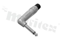 Connector: Jack 6.3mm; plug; male; mono; ways: 2; angled 90st.; grey
