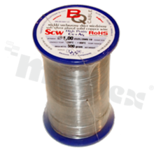 Silver coated copper wire; diameter 1.00mm; SWG 19; -40+105 deg.C; 72m; 500g.