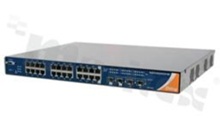 Industrial 28-port rack mount managed Gigabit PoE Ethernet switch with 24x10/100/1000Base-T(X) P.S.E. ports and 4x1000Base-X; operating temperature -40+60 deg.C; supply 50...57VDC; RACK