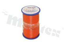 Przewód pojedynczy LGY/H05V-K; z wielodrutową miedzianą żyłą; pomarańczowy; przekrój 0.75mm2; AWG 18; 500V; -40+105 st.C; 25m.