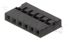 Korpus listwy; w rastrze 2.00mm; 1x6 styków; montaż: do przewodów; żeńska; jednorzędowe