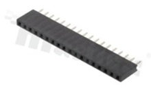 Pin Header; pitch 2.54mm; 1x18 pins; assembly: THT; female; straight; single row