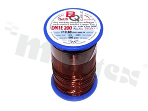 Insulated winding wire; with one layer of enamel insulation; diameter 0.60mm; SWG 24; -65+200 deg.C; 196m; 500g.