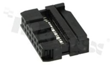 IDC connector; pitch 2.54mm; 16-contacts; female; for ribbon cable AWG#26-#28