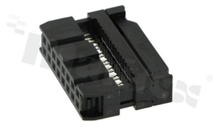 Złącze kablowe; w rastrze 2.54mm; 16-stykowe; żeńskie; do przewodu wstążkowego AWG#26-#28; 3-częściowe