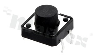 Tact Switch; THT; dimensions: 12.0x12.0; h=7.5mm; vertical; operating force 260gf; button: round