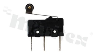 Miniature Micro switch with roller lever; SPDT; PCB type; 5A.