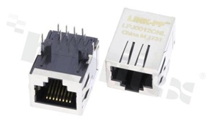 Gniazdo RJ45; 8-stykowe; montaż: THT; kątowe; ekranowane; gabaryt 8; grubość pokrycia 6u" Au