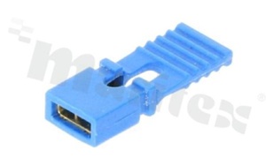 Mini-Jumper with handle; height 13.5mm; pitch 2.54mm; open cover; blue