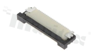ZIF connector for FFC/FPC; pitch 0.50mm; 20-contacts; SMD; side entry; downside contacts