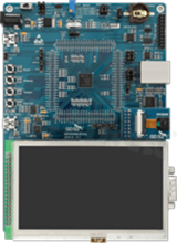 Zestaw Ewaluacyjny GD32F450IGH6; ARM Cortex-M3; MicroSD; USB FS; USB HS; CAN; USER; POT; Kamera; GD-Link; J-Link/JTAG; 3.5” RGB-LCD (320x480)