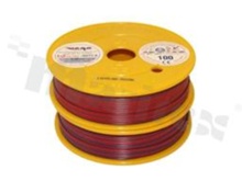 Przewód pojedynczy LGY/H05V-K; z wielodrutową miedzianą żyłą; czerwony/niebieski; przekrój 0.50mm2; AWG 20; 500V; -40+105 st.C; 100m.